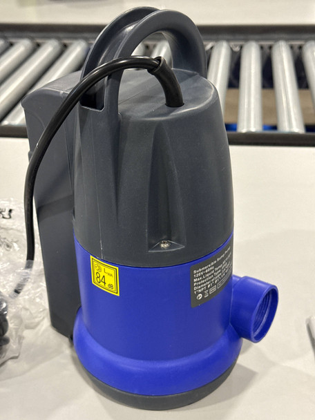 1 HP AUTOMATIC SUBMERSIBLE WATER PUMP, PORTABLE SUMP PUMP - BLUE/GRAY