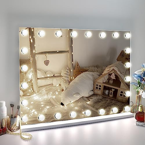 31.5"x 23.6" Vanity Mirror Makeup Mirror with Lights,10X Large LCL-8064-24-WHITE