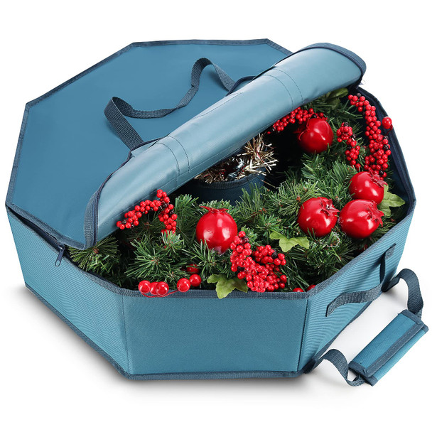 Hearth & Harbor Wreath Storage Container Hard Shell Christmas Wreath Storage New