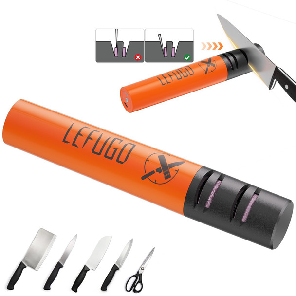 LEFUGO KS-01 ELECTRIC KNIFE SHARPENER 3 SPEED MAX 7000RPM PORTABLE - ORANGE New