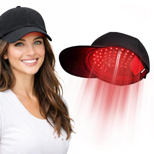 AUARWOOD LLLT LASER HAIR GROWTH CAP, 650nm Red Light Therapy, ONE SIZE - BLACK