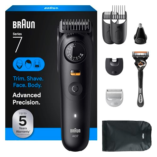 BRAUN SERIES 7 ALL-IN-ONE BEARD & BODY GROOMING MEN CORDLESS - BLACK New