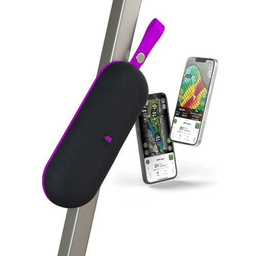 PPG GOLF SPEAKER WITH GPS, 40K+ COURSES, USB-C RECHARGEABLE - PURPLE/BLACK New