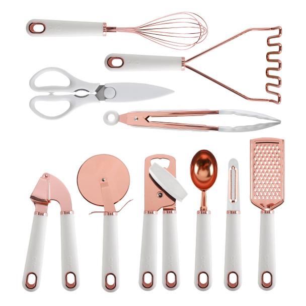 COOK WITH COLOR KITCHEN GADGET, COPPER PLATED STAINLESS STEEL, COPPER WHITE