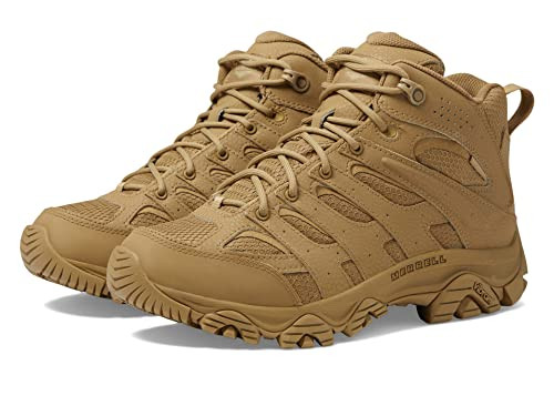 J004111W MERRELL MENS MOAB 3 TACTICAL MID WATERPROOF BOOTS DARK COYOTE SIZE 9.5W New