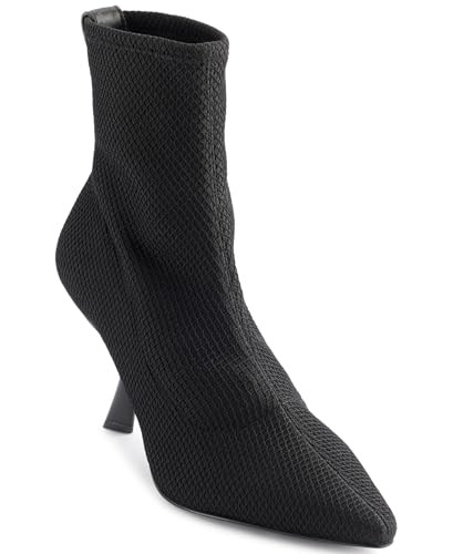 KL445547 KARL LAGERFELD KELSA POINTED TOE HEELED BOOTIE SIZE 10 BLACK