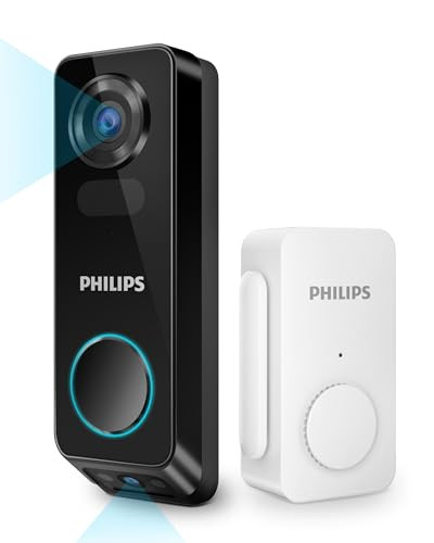 PHILIPS SECURITY VIDEO DOORBELL CAMERA DOORBELL CHIME CAMERA DDA270X-2TXS
