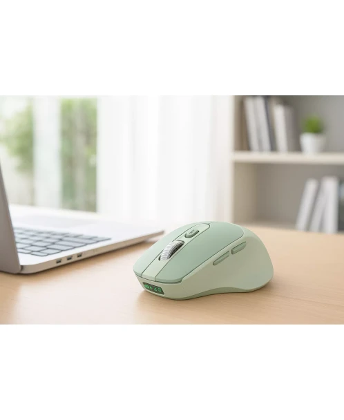 3P EXPERTS 2.4G+BLUETOOTH DUAL-MODE WIRELESS MOUSE - GREEN