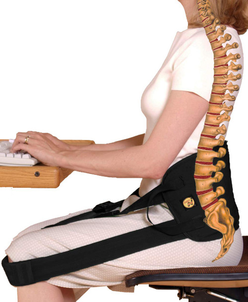 Nada Chair Back-Up CushShins Support Posture Corrector Bag - Black