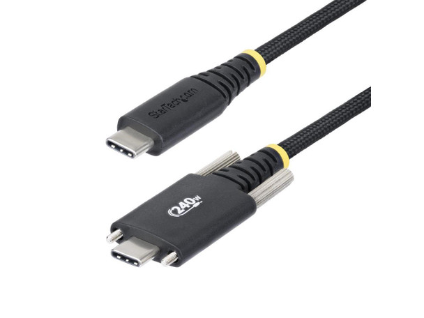 StarTech 10ft (3m) USB-C Charging Cable, Side Screw Locking, 240W (5A) PD EPR,
