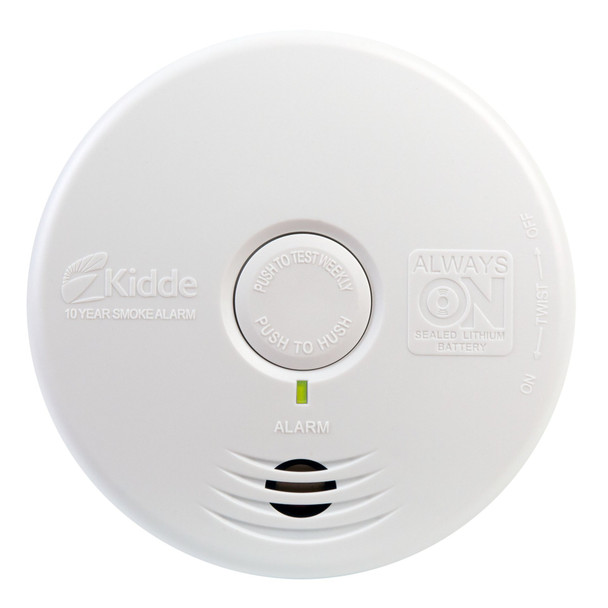 KIDDE WORRY-FREE LIVING AREA SEALED LITHIUM BATTERY POWER SMOKE ALARM - WHITE