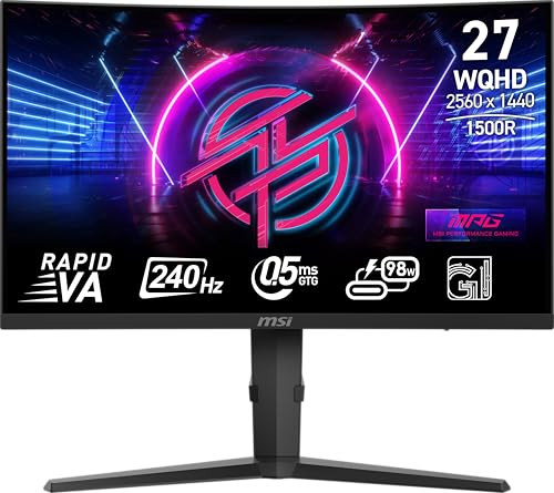 MSI MPG 27-INCH 2560 X 1440 (QHD) COMPUTER MONITOR, 275CQRXF - BLACK