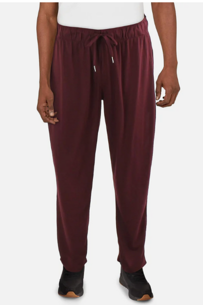 GALAXY BY HARVIC MENS DRAWSTRING HEM HIGH RISE STRAIGHT LEG PANTS LARGE - RED New