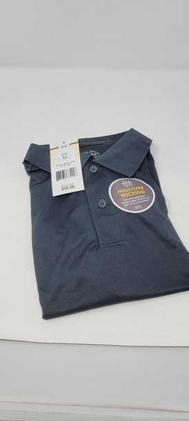 KICK START GEAR MEN'S DRY FIT MOISTURE-WICKING POLO SHIRT - SIZE: MEN M - GRAY New
