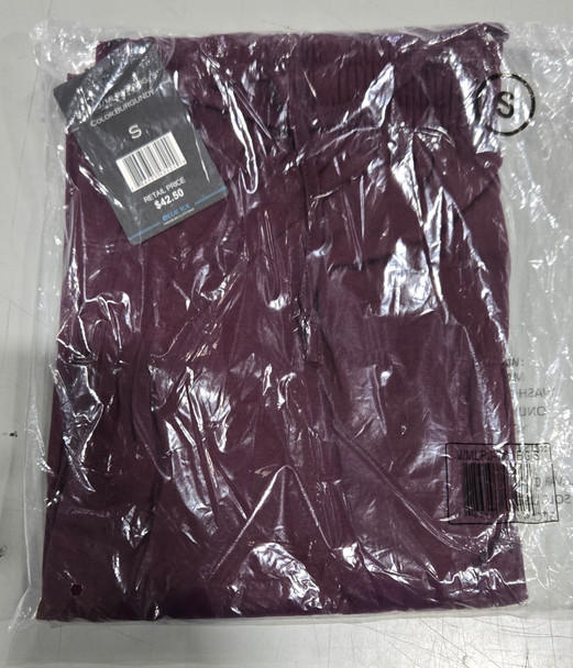 BLUE ICE MEN'S MODERN FIT CLASSIC LOUNGE PANTS - SIZE: MEN S - BURGANDY