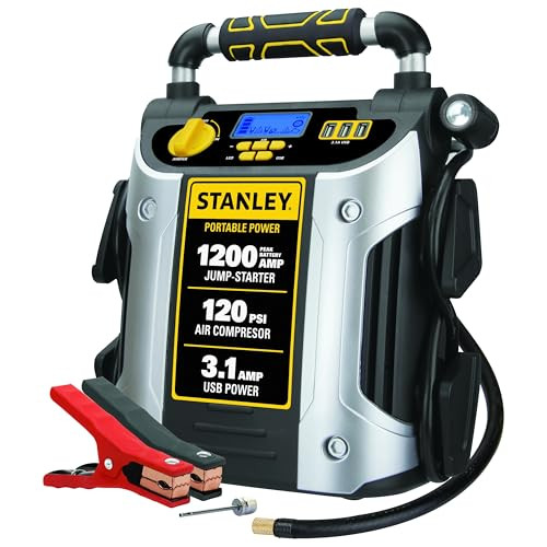 STANLEY J5C09D 1200 PEAK AMP AUTOMOTIVE JUMP STARTER – SILVER/BLACK/YELLOW