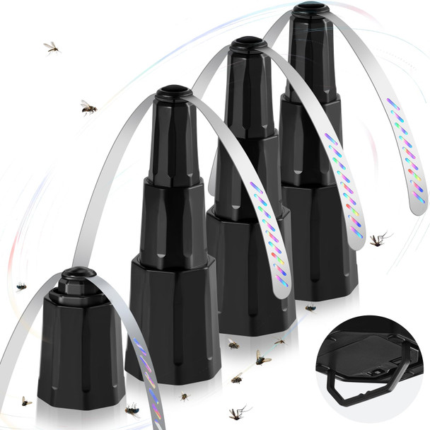 HYXJZH FLY FANS FOR TABLES, BUG FANS, HOLOGRAPHIC BLADES, 4 PACK New