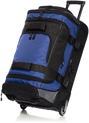 AMAZON BASICS RIPSTOP WHEELED DUFFEL, 30'', 105L, ZH1704075F - BLUE