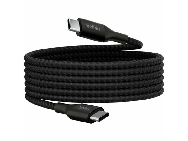Belkin 240W USB-C to USB-C Cable - 480 Mbps - Nylon, Braided - M/M - 2m/6.6ft -