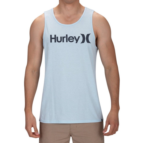 HURLEY MEN'S ONE & ONLY GRAPHIC TANK TOP - SIZE: MEN XL - TOPAZ MIST HEATHER New