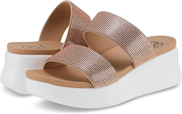 DAISY FUENTES FENWAY WOMEN'S WEDGE SANDALS - SIZE: WOMEN 6.5 - MAUVE