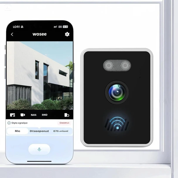 COWWOLF 5MP 2K WINDOW SECURITY CAMERA WIFI INDOOR COLOR NIGHT VISION - WHITE