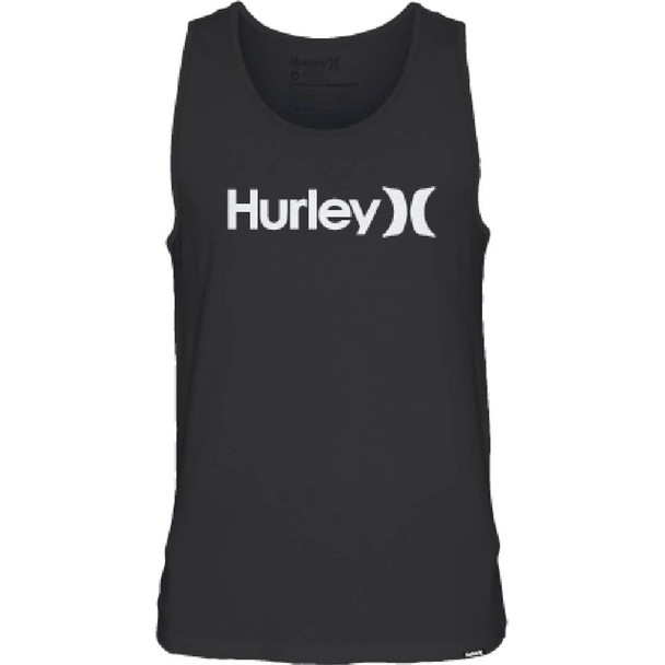 HURLEY MEN'S SOLID SLEEVELESS TANK TOP TEE T-SHIRT - SIZE: MEN L - BLACK New