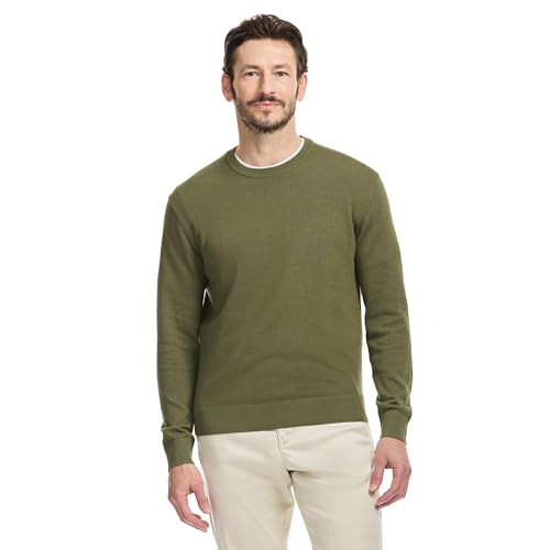 44S6S024 By Saks Fifth Avenue Olive Men's Size XL Jersey Stitch Crewneck Sweater New