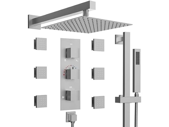 LUXURY HOME EVERSTEIN HIGH-PRESSURE RAINFALL SHOWER SYSTEM - NICKEL