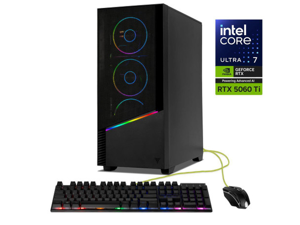 YEYIAN Gaming Desktop PC Elara Intel Core Ultra 7 265F 32GB DDR5 1TB PCIe SSD
