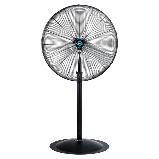 TORNADO 30" HIGH VELOCITY PEDESTAL FAN 8850 CFM METAL 3 SPEED - BLACK
