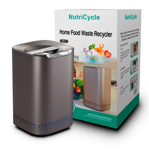 NAGUALEP NA-1 SMART WASTE BIN WITH SINGLE BUTTON DESIGN, 2.5L, 150W - GRAY New