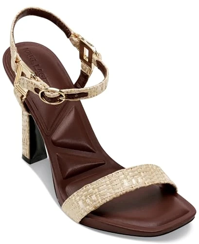 KARL LAGERFELD PARIS WOMEN CYBIL EVENING HEEL SIZE 8.5 NATURAL