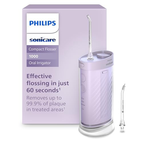 PHILIPS SONICARE FLOSSER 1000 PORTABLE WATER WITH 3 FLOSSING MODES - PURPLE New