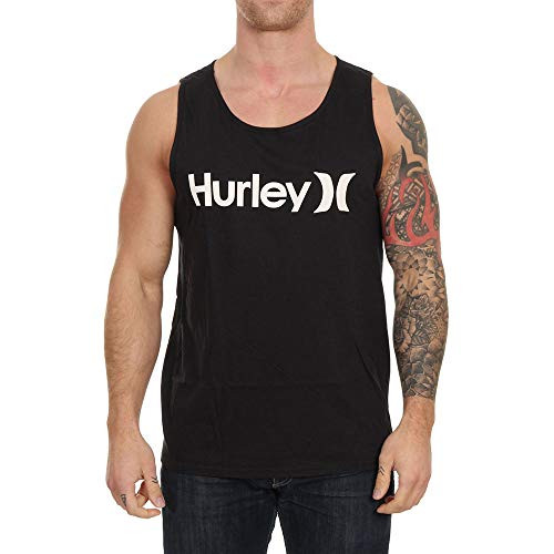 HURLEY MEN'S ONE & ONLY GRAPHIC TANK TOP - SIZE: MEN L - BLACK New