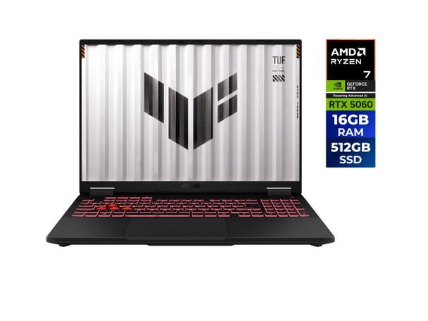 ASUS TUF Gaming - 16.0" WUXGA 144 Hz - AMD Ryzen 7 260 - GeForce RTX 5060 Laptop