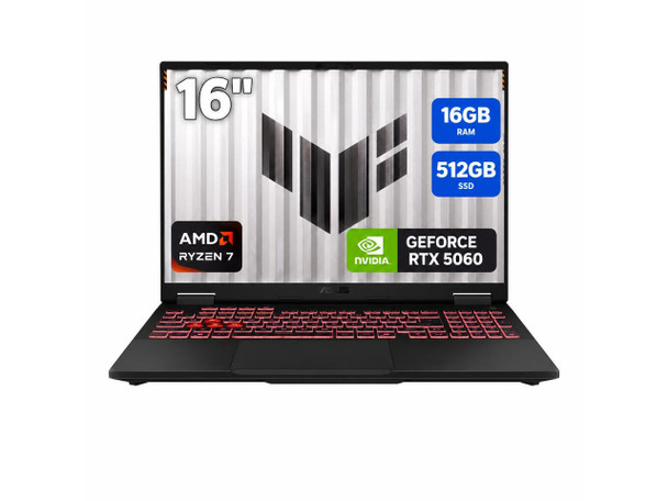 ASUS TUF Gaming - 16.0" WUXGA 144 Hz - AMD Ryzen 7 260 - GeForce RTX 5060 Laptop