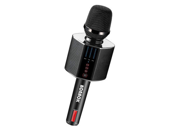 BONAOK Karaoke Microphone, Portable Wireless Bluetooth Karaoke Mic for Adults &