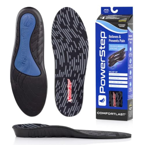 POWERSTEP COMFORT LAST INSOLES, Cushioning Gel Insoles, Men 7-8.5, Women 9-10.5