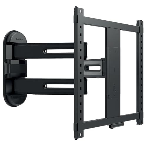 SANUS HEIGHT ADJUSTABLE FULL MOTION TV WALL MOUNT – TVS UP 65” - BLACK
