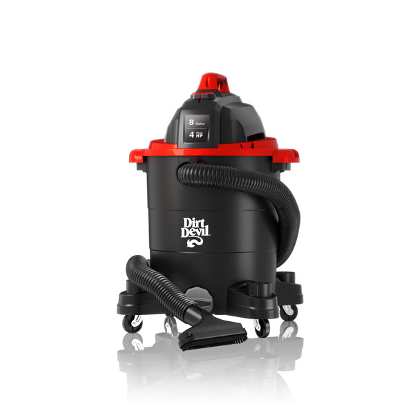DIRT DEVIL 8 GALLON WET/DRY VACUUM CLEANER - BLACK/RED