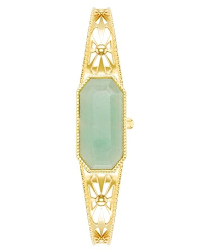 AK/4112AVGB ANNE KLEIN WOMEN'S GENUINE GEMSTONE BANGLE WATCH - GOLD GREEN