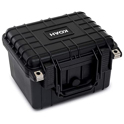 KOAH WEATHERPROOF HARD CASE CUSTOMIZABLE FOAM 10X9X7 INCH RUGGED BLACK