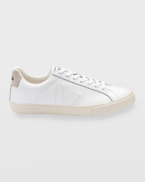 VEJA ESPLAR LEATHER LOGO SNEAKERS SIZE 40 BRAZIL SIZE: WOMEN 8.5 - WHITE