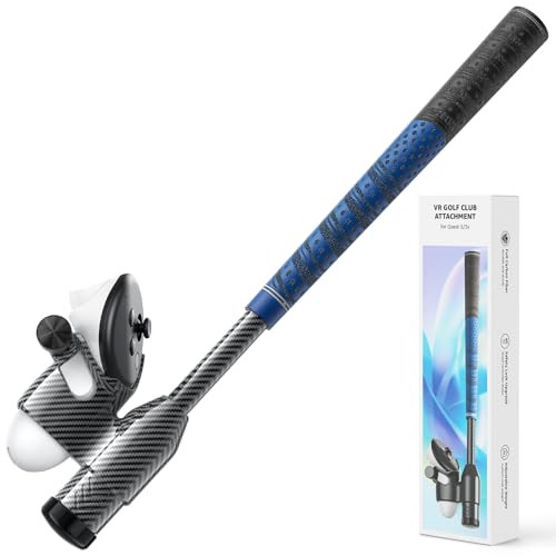 FALLINEP VR GOLF CLUB ATTACHMENT OCULUS META QUEST 3 CARBON FIBER - BLUE