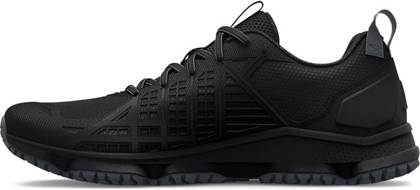 UNDER ARMOUR MEN'S MICRO G STRIKEFAST TRAIL - SIZE: MEN 10.5 - BLACK PITCH-GRAY