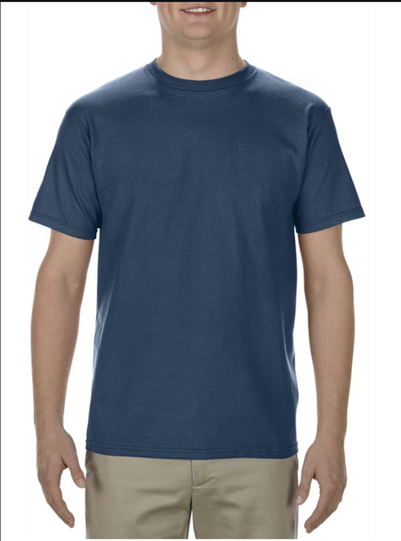 AL1701 Alstyle American Apparel Soft Spun Cotton T-Shirt Harbor Blue 3XL