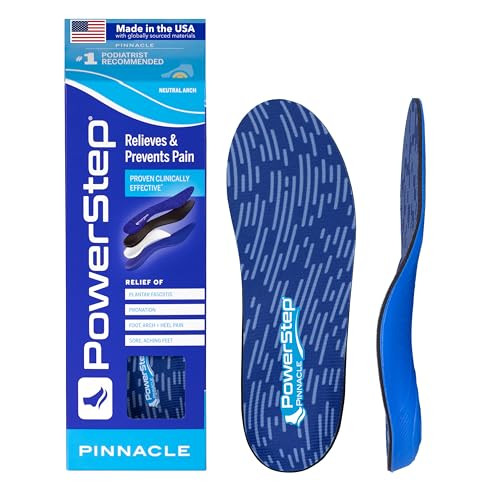 PowerStep Pinnacle Insoles, Orthotics Plantar Fasciitis Relief, Size: M 11-11.5