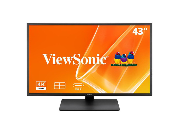 ViewSonic VX4381U-4K 43 Inch 4K Monitor, with HDR10 for Seamless Home and Office