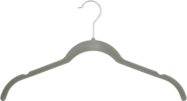 Amazon Basics Space Saving Slim Velvet Non-Slip Clothes Hangers 30-Pack - Gray